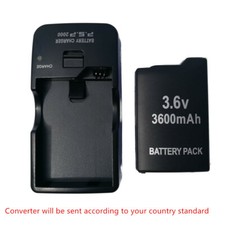 Batteria ricaricabile 3,6 V per Sony PSP-110 PSP-1001 PSP 1000 FAT+AC WALL caricatore
