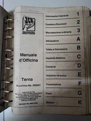 Jcb service manuale officina - service, d