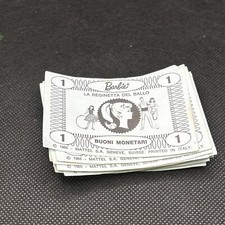 30 Carte Buoni Monetari 1 Barbie La Reginetta Del Ballo Gioco Da Tavolo 1965
