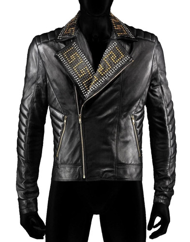 Versace leather jacket - versace, h&m
