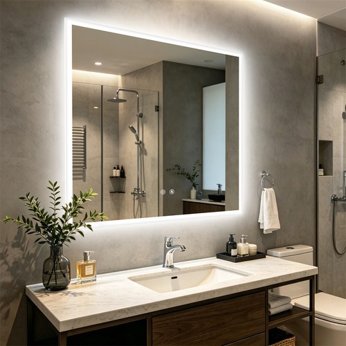 Specchio bagno smart quadrato - specchio,
