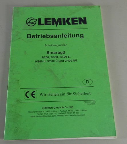 Manuale uso lemken erpice - d'uso,