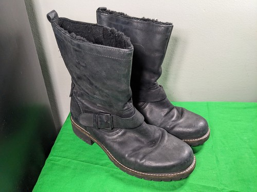 Ecco black leather hydromax - black,