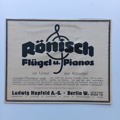 1922 rönisch piano flügel - 1922,