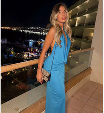 ZARA ABITO DONNA BLU ELETTRICO