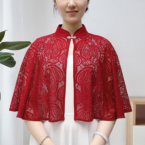 Cardigan donna pizzo con