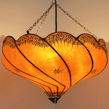 Orientale Lampada Hennè Plafoniera Marocco Luce Rimorchio Giordano Arancione