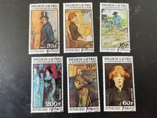 Francobolli Togo 939-941, C291-C293 Toulouse-Lautrec dipinti 1976