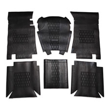 SET TAPPETI IN GOMMA PER FIAT 1300 1500 C EPOCA TAPPETINI LASSY 10084 NERO