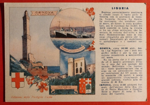 Cartolina genova liguria - genova,
