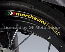 Set adesivi cerchio decalcomania ruota forgiata Marchesini Ducati 848 1098 11...