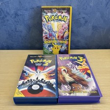 Pokemon Trilogia Film 1 2 3 WARNER BROS VHS Videocassetta ITA Italiano Originali