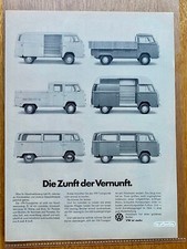 VW Transporter T2 Bulli Bus Van Originale 1973 Vintage Advert Pubblicità