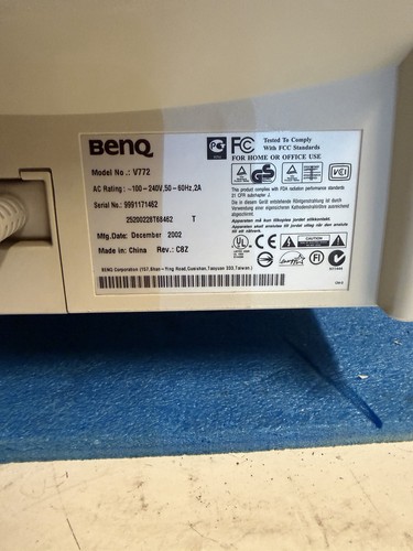 Benq monitor crt v772 - benq,