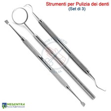 Strumenti per la Pulizia dei denti Specchio bocca Dentale Raschietto Dentista CE