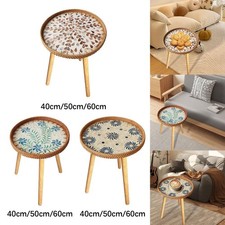 Tavolino laterale con intarsi