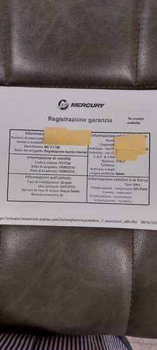 Mercury tender honda - 3,5, +