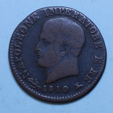 NAPOLEONE RE D'ITALIA CENTESIMO 1810 VENEZIA qBB RAME COPPER COIN COLLEZIONE