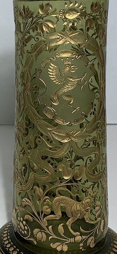 Antico vaso vetro animali - antico,