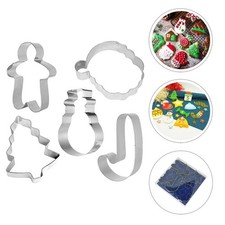  5Pcs Stampi natalizi in acciaio inossidabile Stampi pratici per dolci Stampi