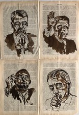  4 Disegni a  china  su foglio