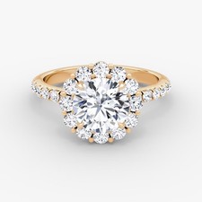 Anello elegante oro rosa kt - anello, 14