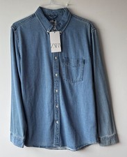 Camicia uomo Zara blu denim
