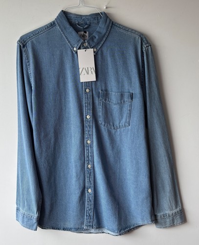 Camicia uomo zara blu - camicia, denim