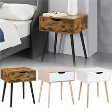 Set 2 Comodini con 1 Cassetto da Camera da Letto Tavolino da Divano Salotto