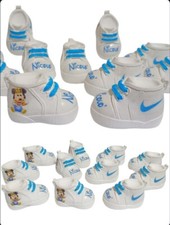 bomboniera Battesimo Bimbo Topolino Scarpina Sneakers Segnaposto Nascita Corona