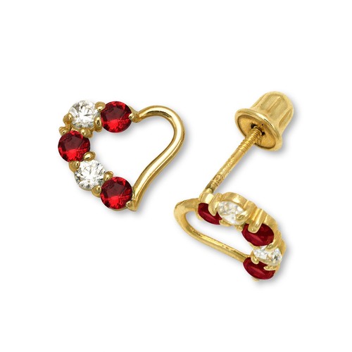 Orecchini perno cuore - a,