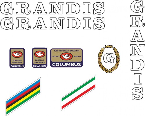 Adesivi telaio grandis vintage - adesivi,