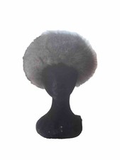 Cappello Vintage Colbacco In Pelliccia Di Volpe Grigia Taglia 58