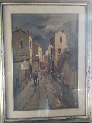 Quadro olio tavola - olio,