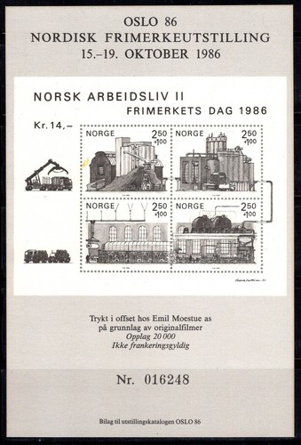 Norvegia 1986 bl - 1986, mi.