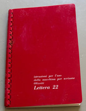 Olivetti Lettera 22  istruzioni per l'uso,  libretto originale 1961