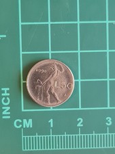 50 Lire Vulcano Ridotta Moneta Rara Micro Mini 1990 Senza Rombo