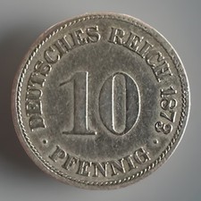 Germania pfennig 1873 h - germania, 10