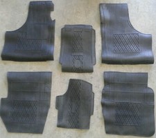 Compatibile con Fiat 600 d'epoca Set 6 pz Tappeti Tappetini in Gomma Su Misura 