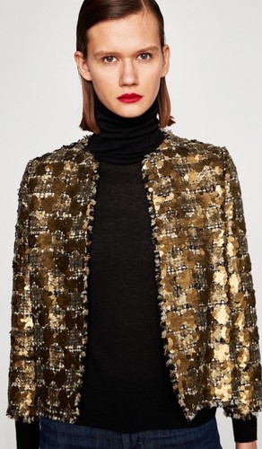 Zara giacca blazer oro - zara,