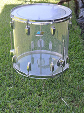1978 LUDWIG CHICAGO CLASSIC 16" TRASPARENTE VISTALITE FLOOR TOM per LA TUA BATTERIA! L39