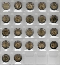 2 € LOTTO 22 MONETE TUTTE FDC DA ROTOLINO