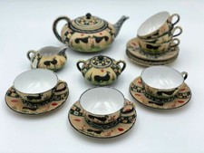 servizio PORCELLANA. Di GUALDO TADINO set da 6. Dipinto a mano