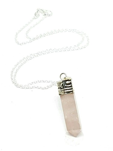 Collana quarzo rosa ciondolo - quarzo,