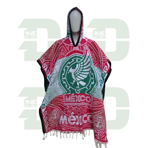 Poncho con cappuccio nazionale