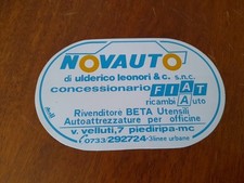 40) Adesivo vintage NOVAUTO Concessionario FIAT Rivenditore Beta MACERATA  