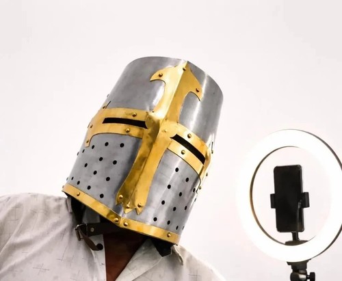Elmetto cavaliere templare - elmetto,