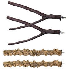  4 Pcs Trespolo Per Pappagalli Bird Standing Rod Porme Gabbia Uccelli