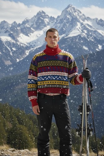 Maglione sci pullover vintage