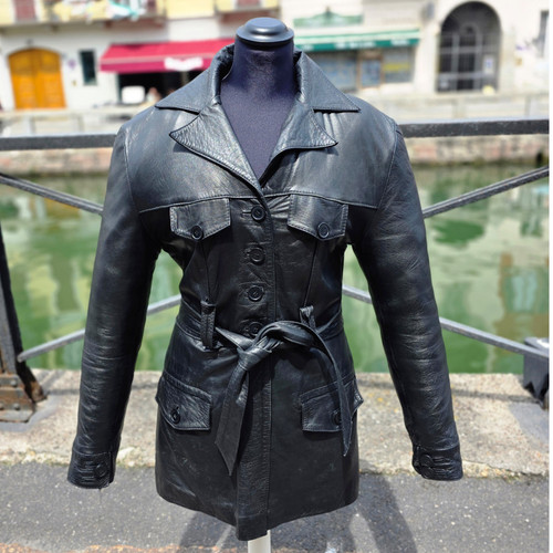 Trench cappotto pelle - , corto
